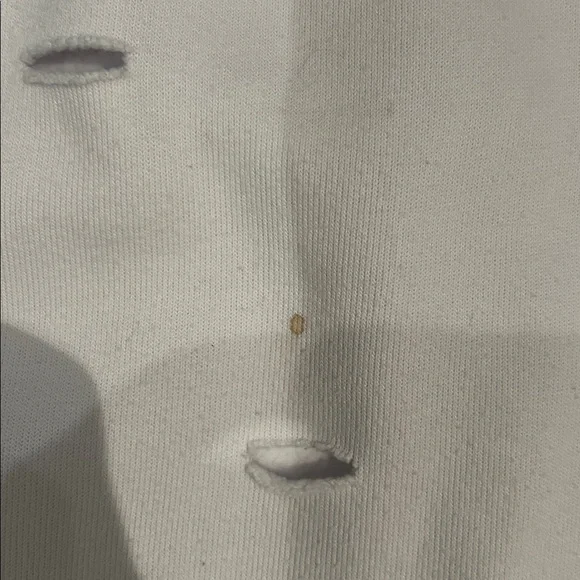 ALO Yoga Cream Distressed Long Sleeve Crop Top - Picture 6 of 6